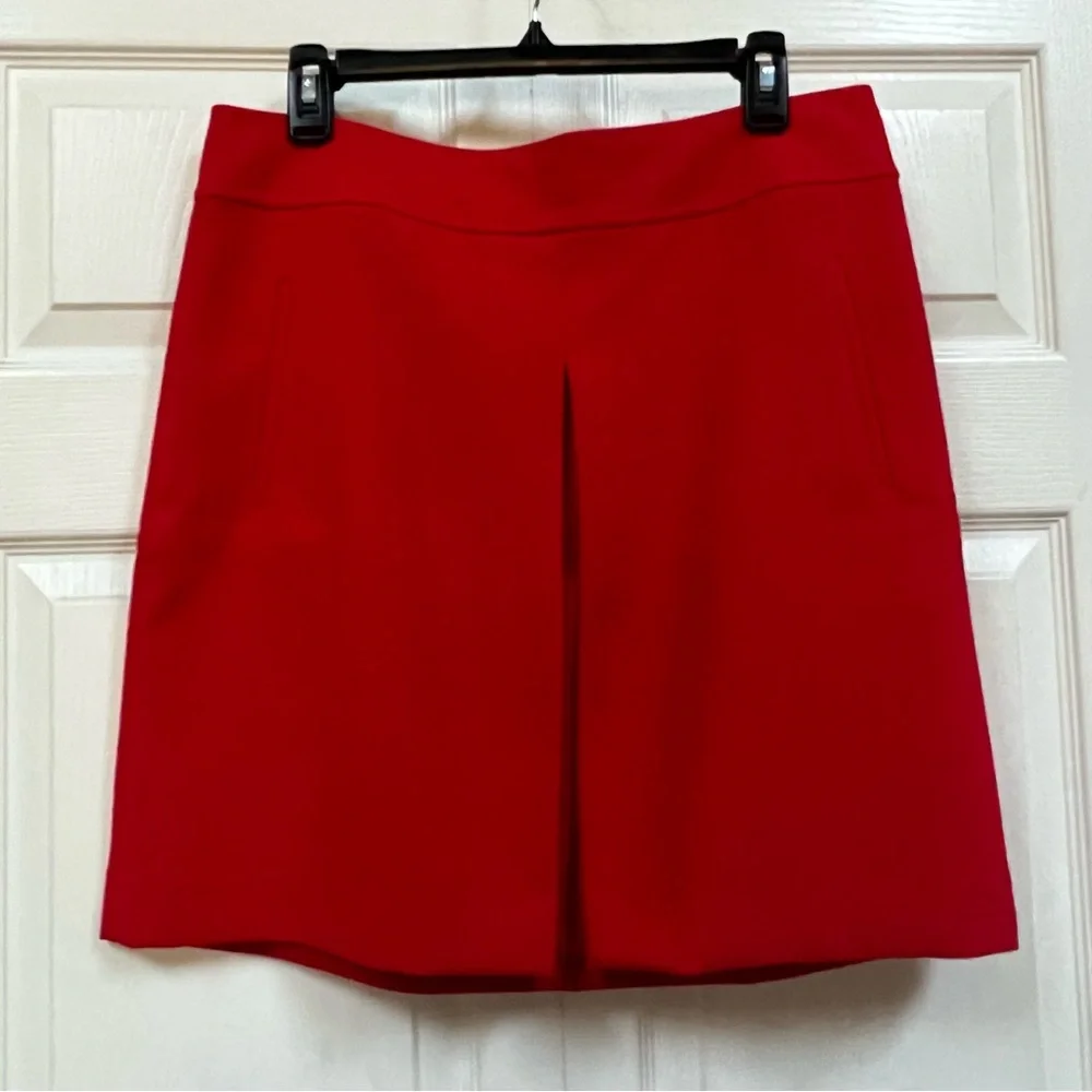 LOFT Vibrant Red Mini Skirt Size 10 - Picture 1 of 12